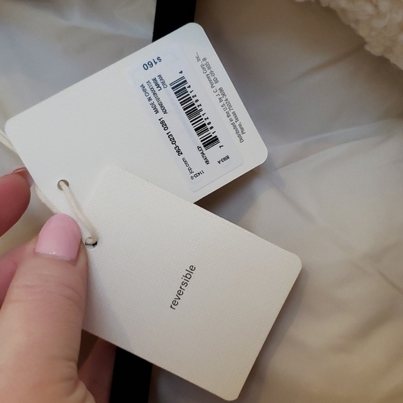 a.n.a. Women's Zipper Sherpa Reversible Jacket Cream - Size L - Picture 8 of 11